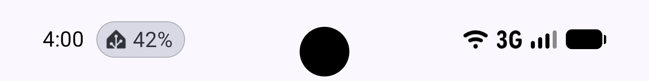 Status bar chip with critical text