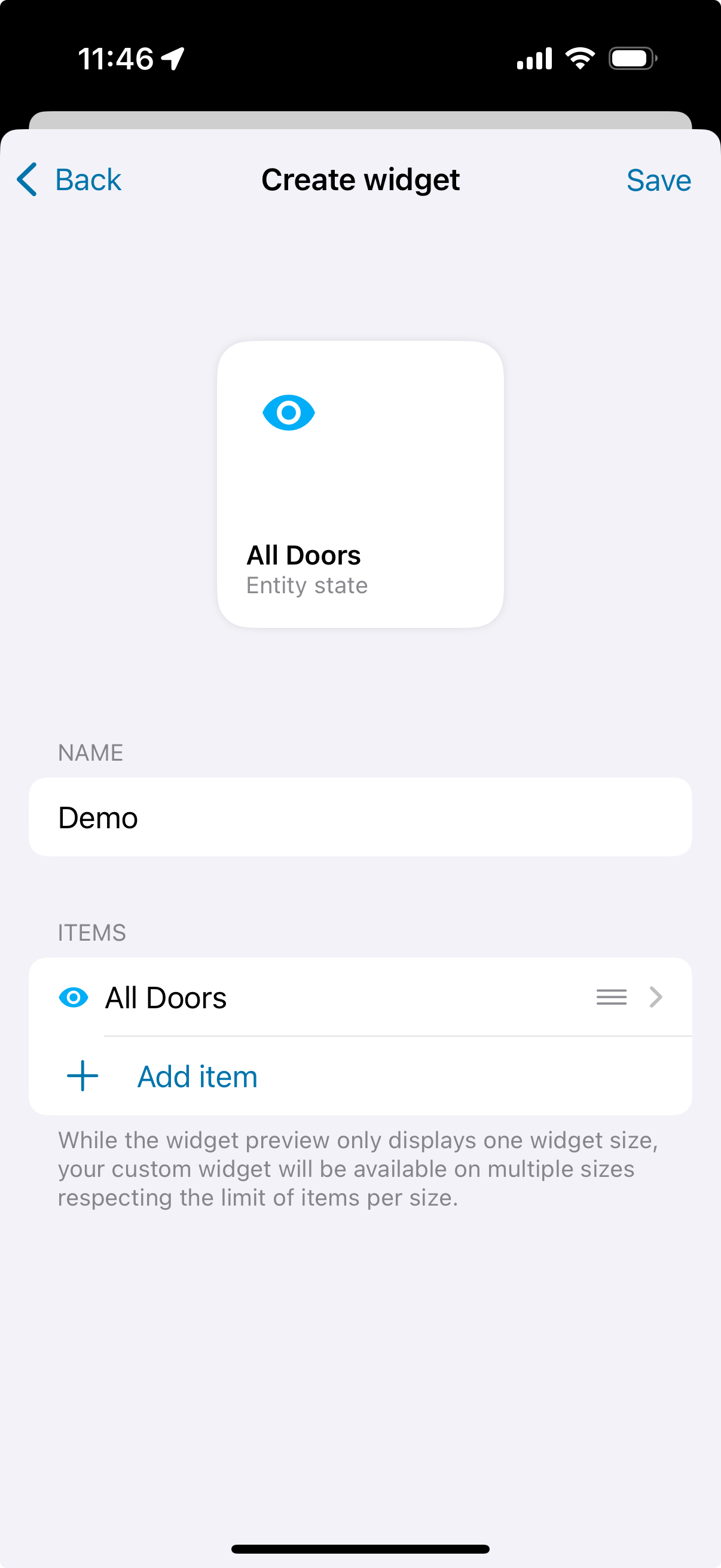 Custom Widget Creation View